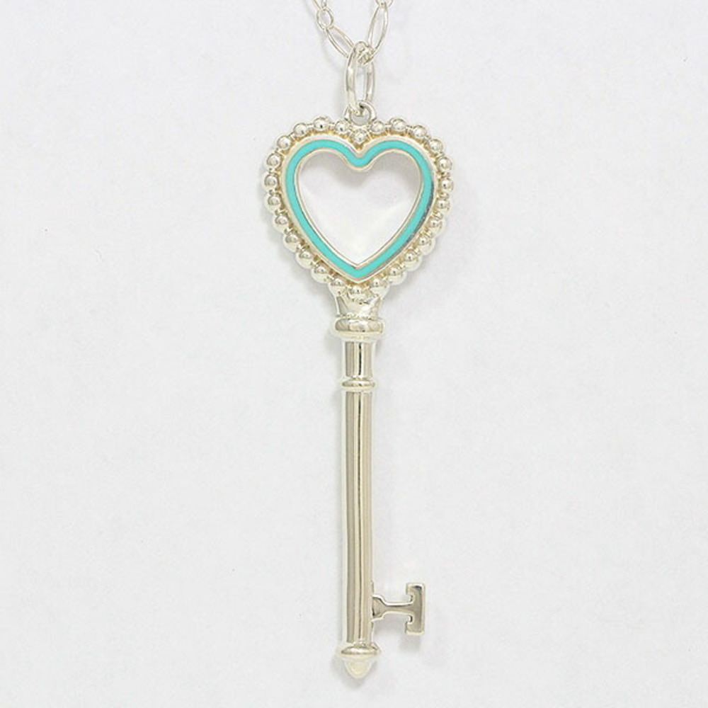 Tiffany Co Heart Bead Key Necklace Silver Accessories